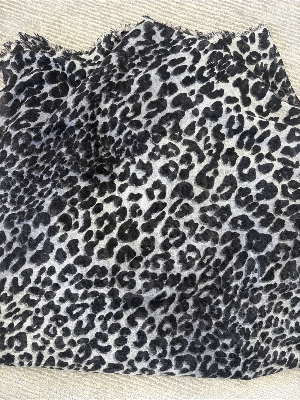 Gray & Black Leopard Print Skirt